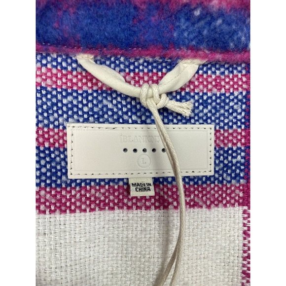 *NWT Blank NYC Jacket Shacket In Prime Time Color Way Plaid Womens Size L $148 - Picture 6 of 12